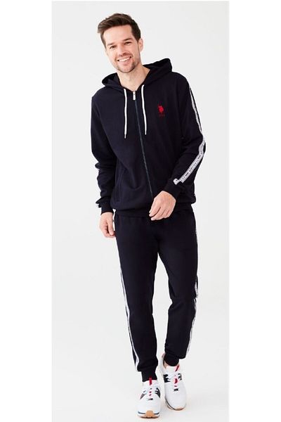 U.S. Polo Assn. Πόλο Ασν. Σετ αθλητικής φόρμας 18480 Hooded Homewear - Navy Blue