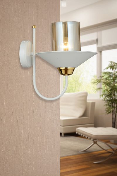 SONSUZ AYDINLATMA&AVİZE White Maya Up-Facing Modern Sconce