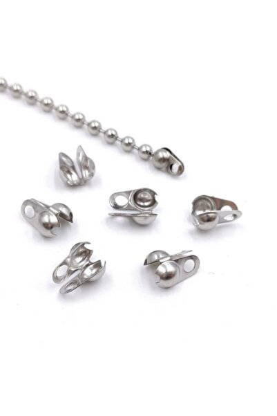 Hedef Bijuteri 100 قطعة لون النيكل 3.2 نموذج بلح البحر المحار عقدة لقمة الإغل...