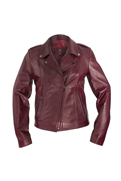 Derimosa Ellan Kadın Hakiki Deri Mont