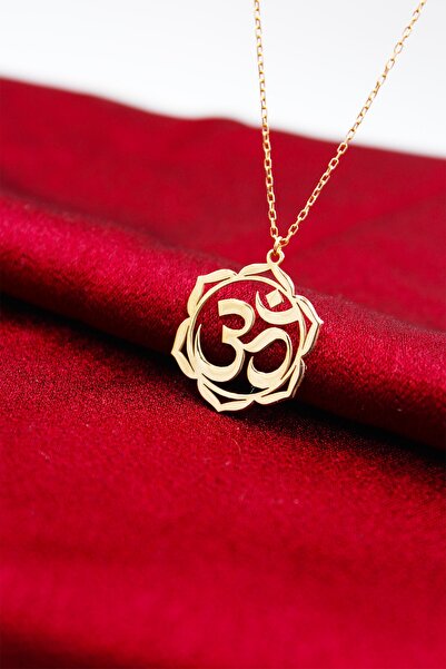 Silver And Silver Kadın Gümüş Rose Ohm Çakra Kolye