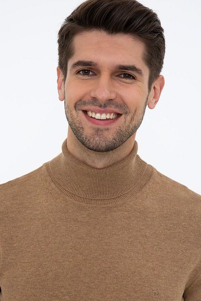 Pierre Cardin Camel Melange Men's Sweater G021SZ0TK.0001256258