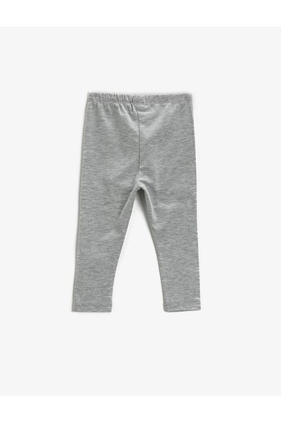Koton Heart Printed Leggings with Elastic Waist