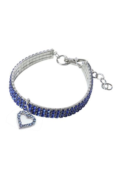 Mixpet Small Cat Dog Crystal Stone Heart Necklace
