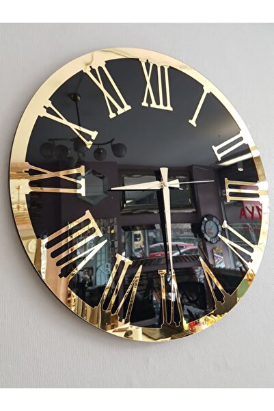 AYNA DENİZİ Golden Jet Black Model Altın Siyah Renk 50 Cm Dekoratif Aynalı Du...
