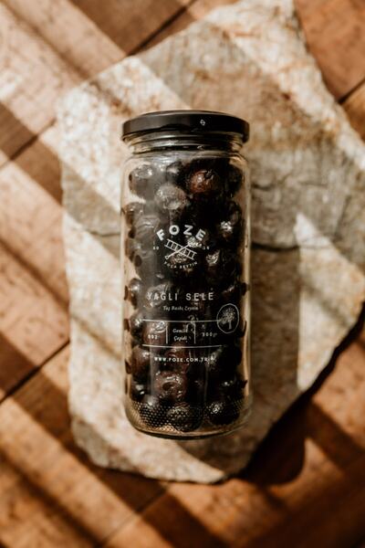 Foze Taş Baskı Doğal Yağlı Sele Siyah Salamura Zeytin 300 gr