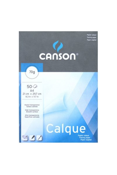 Canson Calque Tracing Paper Aydınger Bloğu 70g 50 Yaprak A4