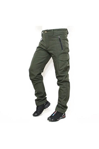 Mudwill Erkek Haki Kargo Cepli Kışlık Softshell Pantolon