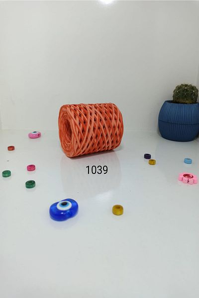 Mercan Inci Haberdashery Raffia Thread 1039 Orange Melange