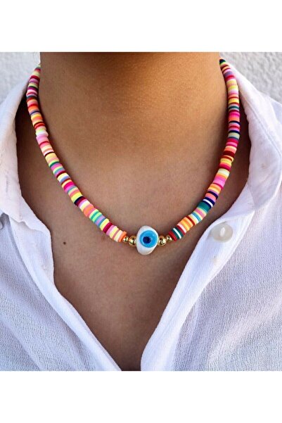 Karlay قلادة فيمو ملونة