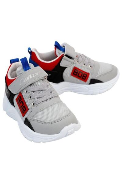 Callion Сірий - 808 Шкіряні дитячі спортивні черевики