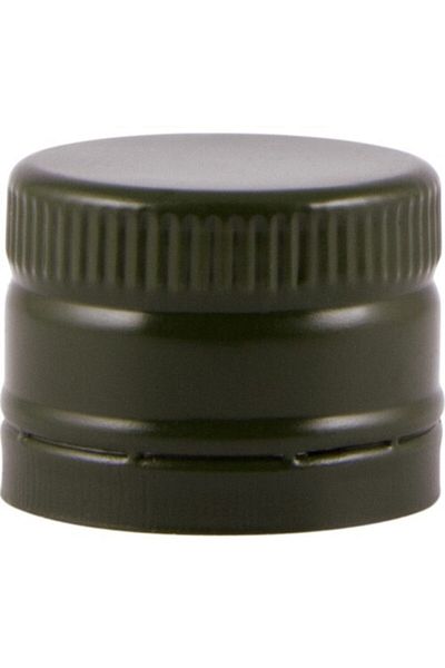 Mahi Max Laprenta Dark Green Metallic Bottle Cap with Plastic Pourer 31.5 X 44 Mm - 50 Pieces