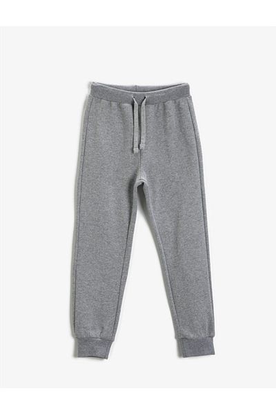 Koton Boy's Gray Sweatpants with Elastic Waist