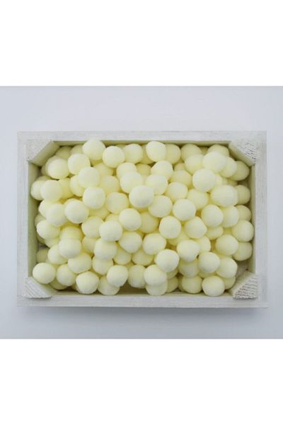 Yumuşakkeçe Plush Pompom 50 Pieces 2 Cm Beige