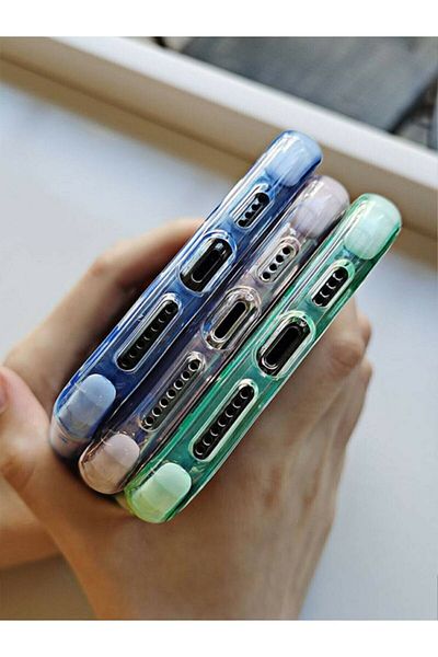 Molly جراب سيليكون شفاف لهاتف آيفون Xs Max متوافق مع الحواف باللون الأسود والكريستال
