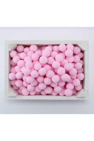 Yumuşakkeçe Plush Pompom 50 Pieces 2 Cm Powder Pink