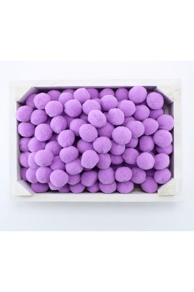 Yumuşakkeçe Plush Pompom 50 Pieces 2 Cm Lilac