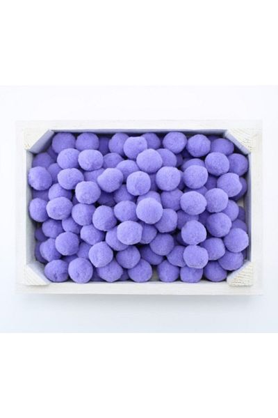 Yumuşakkeçe Plush Pompom 50 Pieces 2 Cm Light Purple