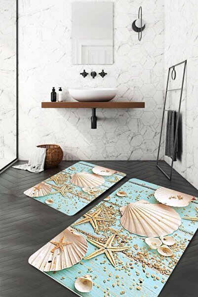 Resmiro Deniz Kabuğu Ve Yıldızı Banyo Paspası