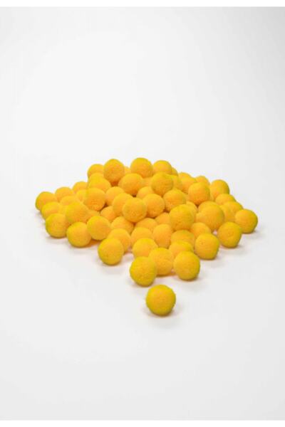 Yumuşakkeçe بومبون صوف 20 ملم عبوة من 100 قطعة – أصفر