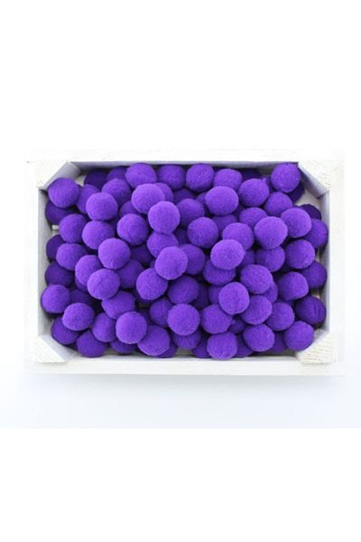 Yumuşakkeçe Plush Pompom 50 Pieces 2 Cm Purple