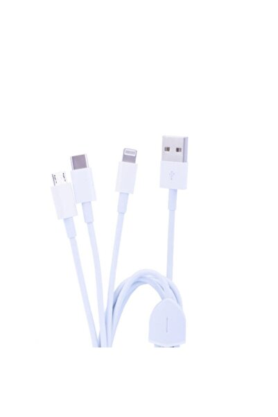 Ally Ma039-a Usb-type-c, Micro Usb & Lightning 3in1 Usb Kablo Beyaz