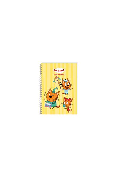 KESKİN COLOR Sweet Kittens A6 60 Sheets Lined Spiraled Metallized Cardboard Cover Memo Pad Notepad