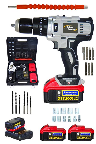 Lieber German Teknoloji 24 V 3 Ah Metal Şanjumanlı 27 Parça Setli Çift Akülü ...