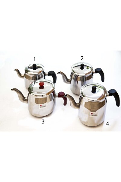 Ulutaş Çelik Bakalit Siyah Kulp Kazan Çaycı Kahveci Demliği No:3 1 Adet