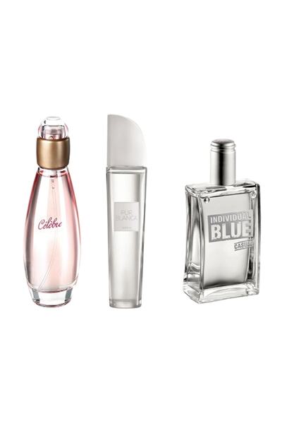 AVON Celebre Edt 50 Ml + Pur Blanca Edt 50 Ml + Individual Blue Casual Edt 10...