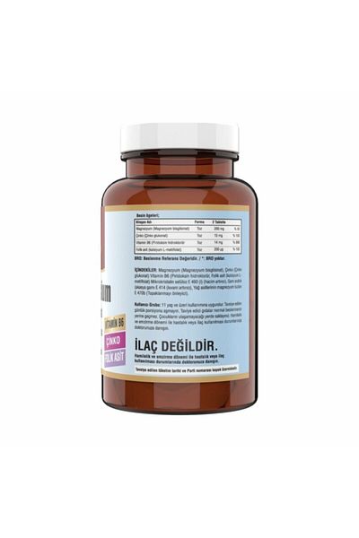 NCS Zma Magnesium Bisglycinate Zincovitamin B 6 120 Tablets