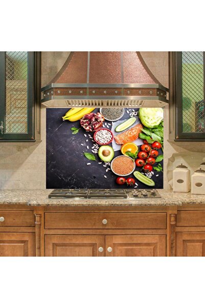 StickerArt Mutfak Duvar Tezgah Arası Ocak Arkası Sticker Kaplama Sağlıklı Diyet