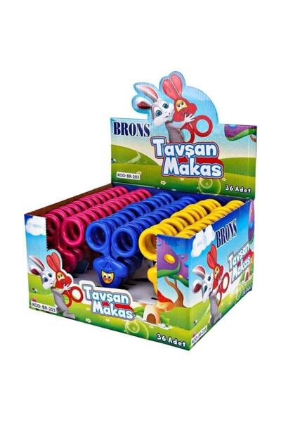 Brons Okul Makası Tavşanlı Korumalı Br-203