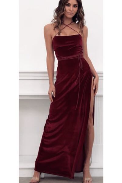 hilaltrendd Kadife Elbise