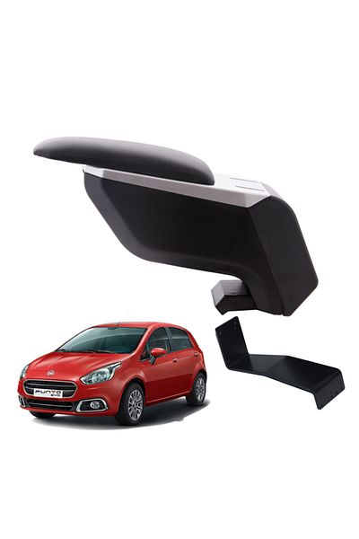 3 Tıkla Fiat Punto 2013 Gray-black Armrest Armrest with No-Punching Steel Legs