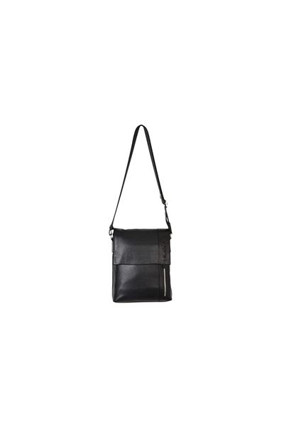 Eminsa Genuine Leather Black Men's Shoulder Bag