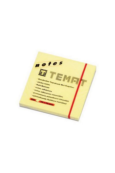 Temat 100 Sheets Pastel Yellow 75x75 mm Note Paper