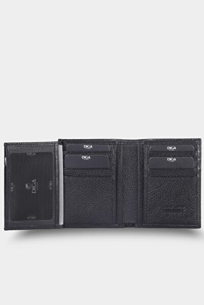 DİGA Yeni Siyah Klasik Dikey Erkek Cüzdanı