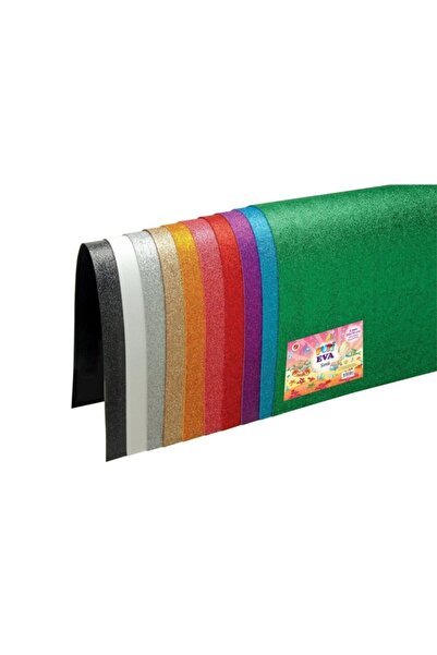 Puti 50x70 cm 10 lu Karışık Renk Simli Eva