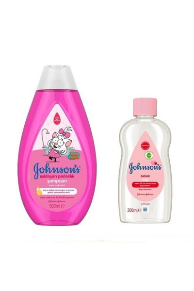 Johnson's شامبو كرال شاكر شايننج شاين 500 مل زيت أطفال 200 مل