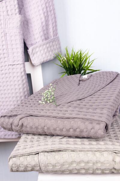 Baveno 100% Organic Cotton Chalyaka Pique Bathrobe