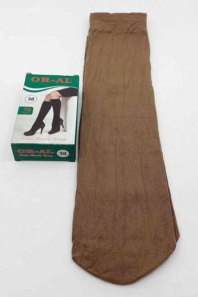 OR-AL Thick Knee Length 70 Denim Bronze Trousers 3 Pieces Socks