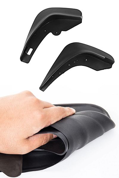 Buffer 2 Pieces Suitable for Front or Rear Easy to Install and Remove Anti-Mud Practical Mud Flaps 32 X19 Cm
