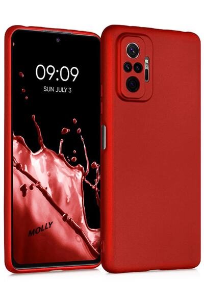 Molly Xiaomi Redmi Note 10 Pro Uyumlu Alev Kırmızısı Guardian Silikon Kılıf