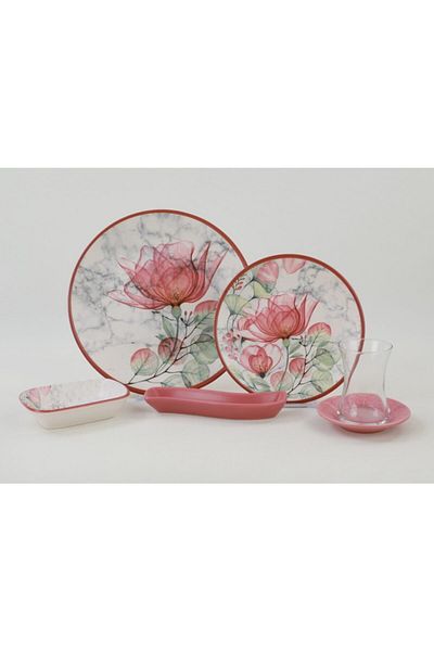 Keramika 19 Piece Breakfast Set for 4 Persons