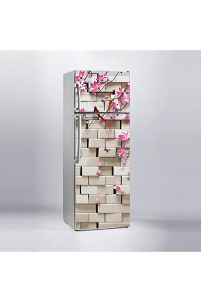 StickerArt Buzdolabı Sticker Kaplama Dolap Kaplama Etiketi Kiraz Çiçeği