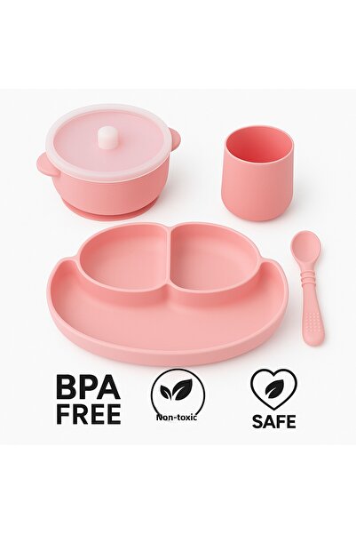 CKM silikon مجموعة تغذية الأطفال المكونة من 4 قطع من السيليكون - وعاء طعام مف...