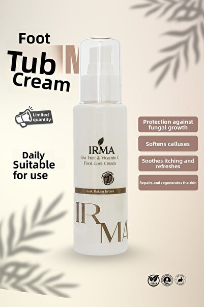 İrma Natural كريم العناية بالقدمين بشجرة الشاي وفيتامين E 100 مل - مرمم. مضاد...