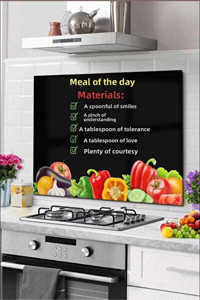 DreamHomes Protector din sticla pentru spatele aragazului de bucatarie |   Mo...