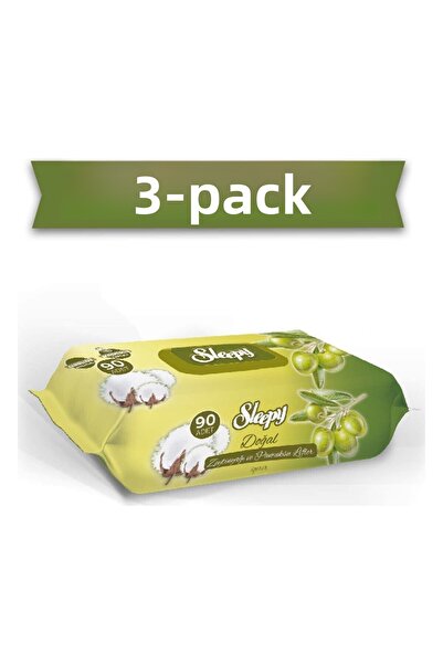 Sleepy منشفة مبللة بزيت الزيتون 90×3 (270 ورقة)